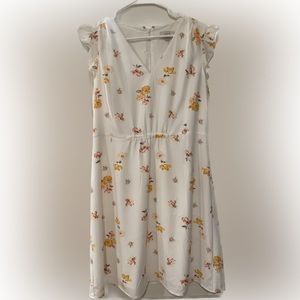 Loft white floral dress